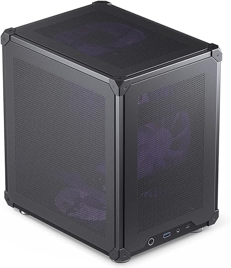 JONSBO C6 Black Mini MATX Mesh PC Case,Simple Compact Desktop Micro ATX Chassis