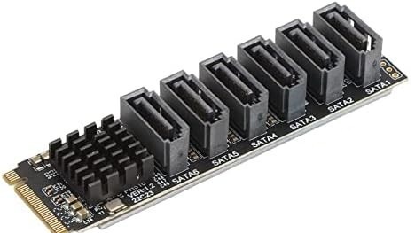 m.2 nVME SATA expansion card with 6 SATA ports